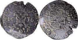 SPANISH NETHERLANDS. Brabant. Patagon, 1636. Antwerp Mint. Philip IV. PCGS Genuine--Repaired, VF Details Gold Shield.

Dav-4462, KM-53.1. A crudely st...