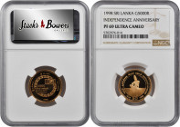 SRI LANKA. 5000 Rupees, 1998. NGC PROOF-69 Ultra Cameo.

Fr-2; KM-160. Struck for the 50th Year of Independence, featuring a statue of the deity Avalo...
