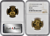 SWAZILAND. 100 Emalangeni, 1975. NGC MS-68.

Fr-6; KM-27. A brilliant prooflike coin with reflective fields and frosty devices.

Estimate: $500.00-$60...