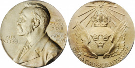 SWEDEN. Nobel Nominating Committee for Chemistry and Physics Gilt Silver Medal, ND. Royal Swedish (Eskilstuna) Mint. PCGS SPECIMEN-68 Gold Shield.

Eh...