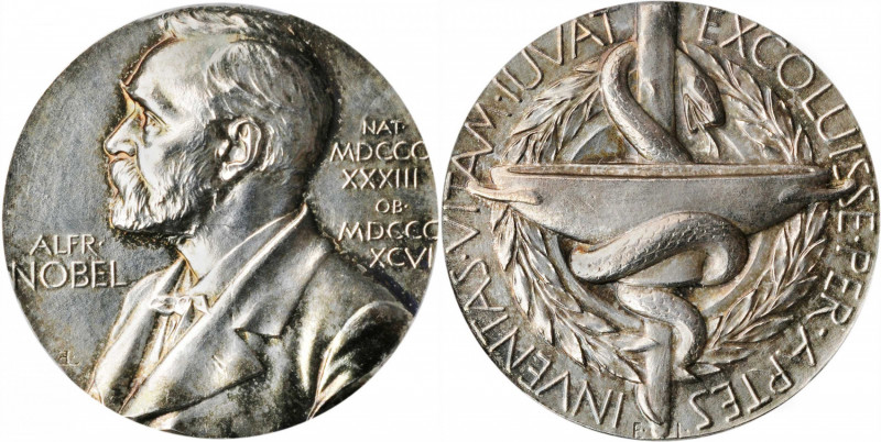 SWEDEN. Nobel Nominating Committee for Medicine Silver Medal, "H10" (1982). Roya...
