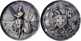 SWITZERLAND. Geneva Shooting Festival Silver Medal, 1887. NGC MS-62.

R-628b. Diameter: 45mm. A boldly struck and high relief Medal with some prooflik...