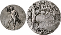 SWITZERLAND. Baden Shooting Festival Silver Medal, 1903. PCGS SPECIMEN-64 Gold Shield.

R-29a. By F. Homberg. Struck to commemorate the 100th Annivers...