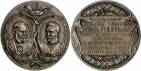 SWITZERLAND. Silver Life Commemorative Medal, 1901. UNCIRCULATED.

Diameter: 37mm. Commemorating the life of Patek (1812-77) and Philippe (1815-94), w...