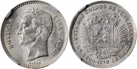 VENEZUELA. 1/2 Bolivar, 1936. NGC MS-65.

KM-Y-21. A blast white Gem, bursting with cartwheel luster and original frostiness in the fields.

Estimate:...