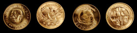 MIXED LOTS. Gold Pair (2 Pieces), 1964-74. Average Grade: UNCIRCULATED.

A total of 0.988 oz AGW.
1) Iceland. 1974. 10000 Kronur. Fr-2; KM-22. Commemo...