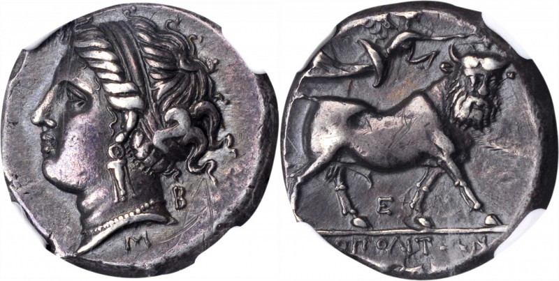 ITALY. Campania. Neapolis. AR Didrachm (Nomos) (7.30 gms), ca. 275-250 B.C. NGC ...