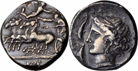 SICILY. Panormos (as Ziz). AR Tetradrachm (16.68 gms), ca. 340-320 B.C. CHOICE VERY FINE Details. Smoothed. Surfaces Altered.

HGC-2, 1022. Obverse: C...