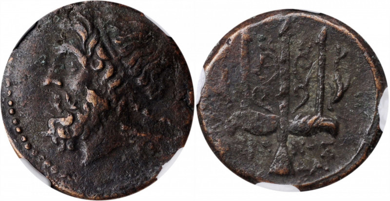 SICILY. Syracuse. Hieron II, 275-215 B.C. AE Litra, 263-218 B.C. NGC Ch VF.

HGC...