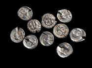 THRACE. Apollonia Pontika. Group of Silver Drachms (10 Pieces), ca. 450-390 B.C. Average Grade: CHOICE VERY FINE.

For general type: cf. HGC-3.2, 1324...