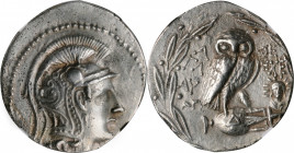 ATTICA. Athens. AR Tetradrachm (16.63 gms), 138/7 B.C. NGC Ch EF, Strike: 4/5 Surface: 2/5.

HGC-4, 1602; Thompson-291c. Glau(kos) and Eche(krates)/Ec...