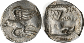 CRETE. Lyttos. AR Stater (10.17 gms), ca. 320-270 B.C. NGC Ch VF, Strike: 5/5 Surface: 2/5.

Svor-31; BMC-13. Obverse: Eagle flying left; Reverse: Hea...