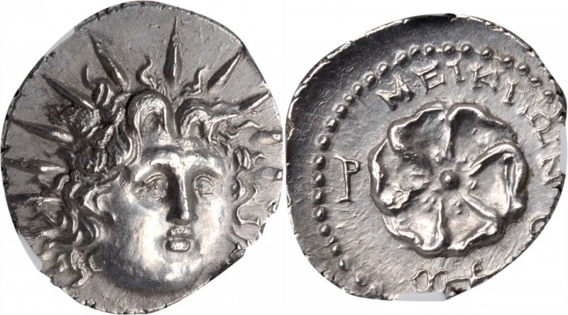 CARIA. Islands off Caria. Rhodes. AR Drachm (4.12 gms), ca. 88/42 B.C.- A.D. 14....