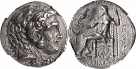 SYRIA. Seleukid Kingdom. Seleukos I Nikator, 312-281 B.C. AR Tetradrachm (16.63 gms), Karrhai Mint, ca. 310-290 B.C. NGC AU, Strike: 5/5 Surface: 2/5....