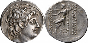 SYRIA. Seleukid Kingdom. Alexander II, 128-123 B.C. AR Tetradrachm (16.36 gms), Antioch on the Orontes Mint. CHOICE VERY FINE.

HGC-9, 1149d; SC-2219....