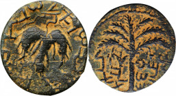 JUDAEA. Bar Kochba Revolt, 132-135 C.E. AE 23 (7.52 gms), Jerusalem Mint, Year 1 (132/3 C.E.). CHOICE VERY FINE.

Mildenberg-42 (O1/R9); Meshorer-222;...