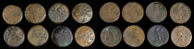 PTOLEMAIC EGYPT. Ptolemy III Euergetes, 246-221 B.C. Octet of Bronze Tetroboles (8 Pieces). Average Grade: GOOD FINE.

Another arrangement containing ...