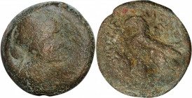 PTOLEMAIC EGYPT. Kleopatra VII Thea, 51-30 B.C. AE Obol (40 Drachmai) (8.65 gms), Alexandreia Mint. GOOD.

Svor-1872; SNG Cop-422-4. Obverse: Diademed...