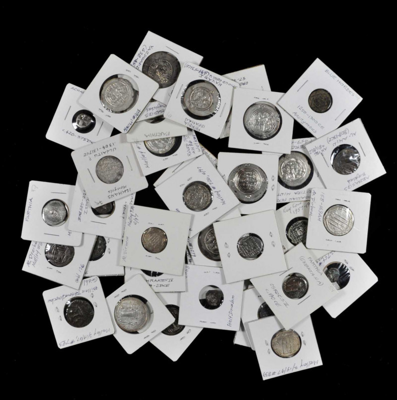 MIXED LOTS. Near East. Group of Mostly Silver Denominations (37 Pieces). Grade R...