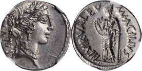 ROMAN REPUBLIC. Mn. Acilius Glabrio. AR Denarius, Rome Mint, 49 B.C. NGC AU. Scratch.

Cr-442/1a; CRI-16; Syd-922. Obverse: Laureate head of Salus rig...