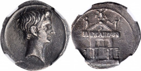 OCTAVIAN. AR Denarius (3.65 gms), Uncertain mint in Italy, possibly Rome, 30-29 B.C. NGC Ch EF, Strike: 5/5 Surface: 2/5. Scratches.

CRI-421; RIC-266...