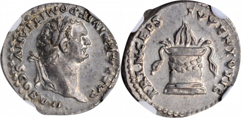 DOMITIAN AS CAESAR, A.D. 69-81. AR Denarius (3.51 gms), Rome Mint, struck under ...