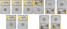 MIXED LOTS. Quintet of Silver Denarii (5 Pieces), Trajan to Marcus Aurelius, A.D. 98-180. All ANACS Certified.

Presenting a variety of issues from th...