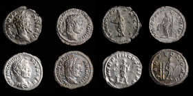 MIXED LOTS. Quartet of Silver Denarii (4 Pieces), Septimius Severus to Elagabalus, A.D. 193-222. Average Grade: ALMOST UNCIRCULATED.

1) Septimius Sev...