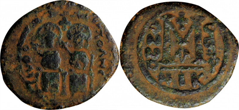 ARAB-BYZANTINE. Umayyad Caliphate. AH 41-77 (A.D. 661-697). AE Fals (12.68 gms),...