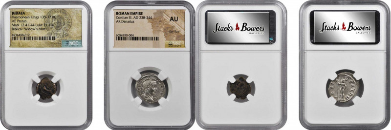 MIXED LOTS. Duo of Mixed Denominations (2 Pieces). Both NGC Certified.

1) JUDAE...