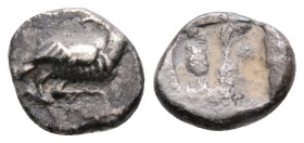 Greek
TROAS, Abydos(?). (circa 6th-early 5th centuries BC.)
Hemiobol Silver ( 8.5mm 0.59g)
Eagle standing right, head left / Incuse square punch.
CNG ...
