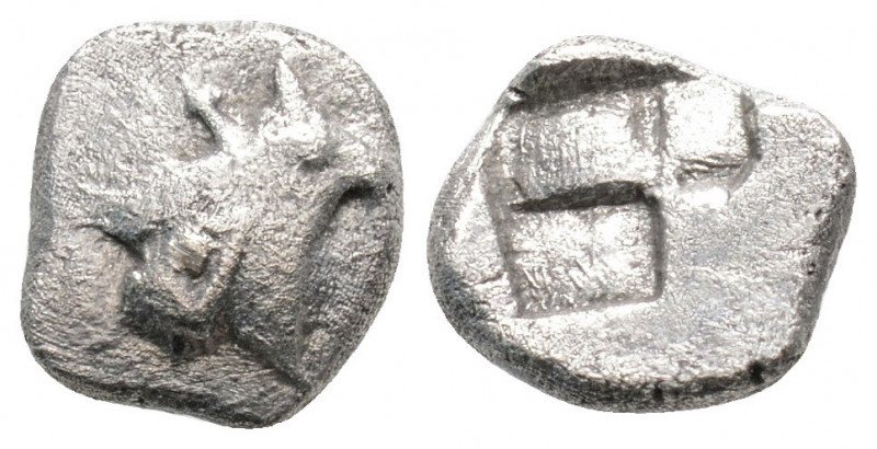 Greek
MYSIA. Kyzikos. (Circa 600-525 BC).
Trihemiobol Silver (9.9mm 1.04g)
Head ...