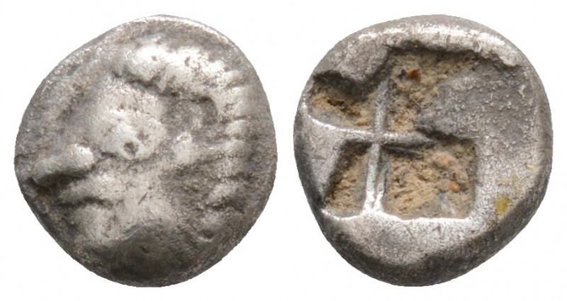 Greek
IONIA, Kolophon. (Circa 530/25-500 BC).
Trihemiobol Silver (8.9mm 1.03g)
P...