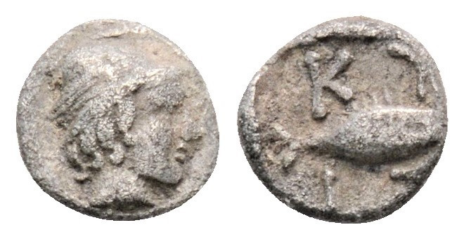 Greek
MYSIA. Kyzikos. (Circa 525-475 BC). 
Tetartemorion Silver (6.2mm 0.24g)
He...