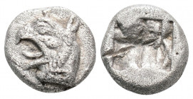 Greek
Ionia, Phokaia (Circa 521-478 BC)
Hemidrachm Silver (10.5mm 1.5g)
Head of griffin left / Rough quadripartite incuse square.
Matzke fig. 15; SNG ...