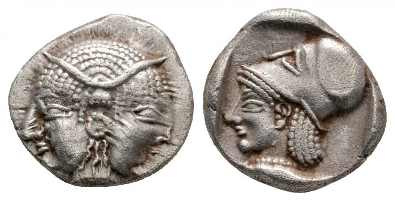 Greek
MYSIA. Lampsakos. (Circa 500-450 BC).
Diobol Silver (10.1mm 1.12g)
Female ...