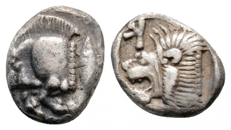 Greek
Mysia. Kyzikos. (Circa 450-400 BC)
Obol Silver (9.6mm 0.85g) 
Forepart of ...