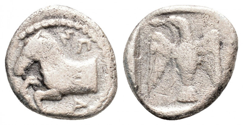 Greek
KINGS of THRACE. Sparadokos. (Circa 445-435 BC.)
Diobol Silver (11.4mm 1.1...