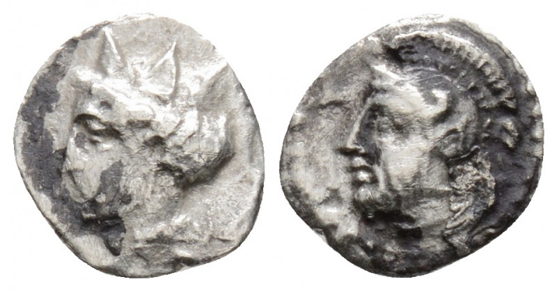 Greek 
CILICIA. Tarsos(?) (circa 4th century BC).
Obol Silver (9.4mm 0.47g)
Bear...