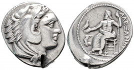 GREEK
KING of MACEDON, Amphipolis. Alexander III ( circa 336-323 BC)
Tetradrachm Silver (27.3 mm 17.14g)
Head of Herakles right, wearing lion skin. / ...
