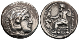 Greek
KINGS OF MACEDON. Alexander III (circa 336-323 BC). Damaskos, struck under Menon or Menes, circa 330-323 BC.
Tetradrachm Silver (25.9mm 16.81g)
...