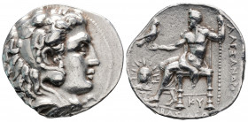 GREEK
KINGS of MACEDON. Alexander III, Babylon, struck under Philip III by Archon, Dokimos, or Seleukos I, (circa 323-317 BC)
Tetradrachm ( 27.5 mm 17...