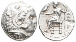 GREEK
KING of MACEDON. Alexander III Ake or Tyre mint, struck ca. (circa 310-309 BC)
Tetradrachm ( 26.7 mm 17.1 g )
Head of Herakles right, wearing li...