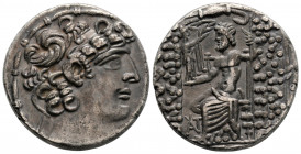 Greek 
SELEUCIS & PIERIA. Antioch . Posthumous Philip I Philadelphos type. (circa 47/6-14/3 BC)
Tetradrachm Silver (26.3mm 15.3g)
Diademed head of Phi...
