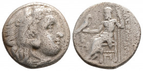 Greek
Kings of Macedonia,Kolophon mint. In the name of Alexander III (circa 336-323 BC), posthumous issue (310-301 BC)
Drachm Silver (17.1mm 3.98g)
He...