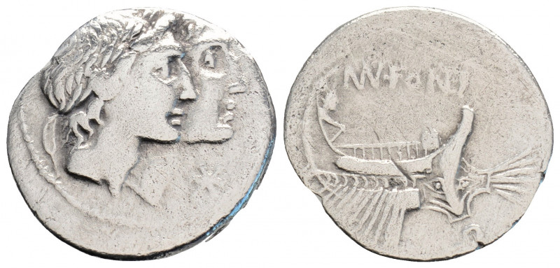 Roman Republic
Mn. Fonteius. (circa 108-107 BC).Rome mint.
Denarius Silver (19.9...