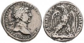 Roman Provincial
Seleucis and Pieria, Antioch. Trajan (Dated RY 21 = AD 116/7).
Tetradrachm Silver (25.6mm 13.86g)
Obv: AYTOKP KAIC NEP TPAIANOC API C...