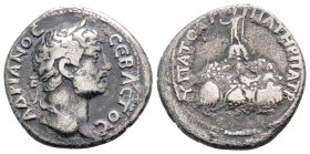 Roman Provincial
CAPPADOCIA. Caesarea. Hadrian ( 117-138 AD).
Drachm Silver (18.4mm 2.65g)
Obv: AΔPΙΑNOC CЄBACTOC. Laureate head right.
Rev: YΠATOC Γ ...