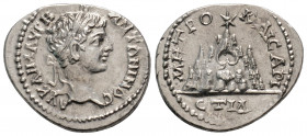 Roman provincial 
CAPPADOCIA, Caesarea-Eusebia, Caracalla (198-217 AD), RY 14 of Septimius Severus (205/6 AD). 
Drachm Silver (19.9 mm 2.86 g)
Laureat...