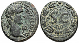 Roman Provincial
SYRIA, Antioch.Claudius (Augustus) (41-54 AD).
AE Bronze (29.5mm 14.5g)
Obv: IMP·TI·CLAVD·CAE AVG·GER laureate head of Claudius, r.; ...